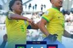 U20世界杯-蓝军小将桑托斯双响 十人巴西4-1突尼斯进8强战以色列