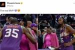 太阳官推晒杜兰特和其母亲合影：真正的MVP💜🧡