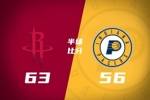 火箭半场63-56反超步行者 申京21+5 里德&middot;谢泼德11分3助2断